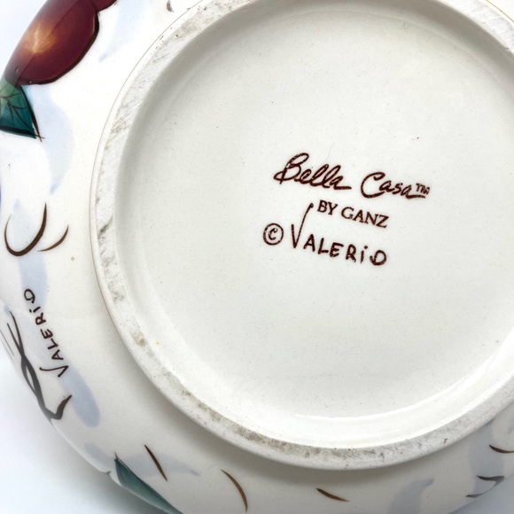 Bella Casa by Ganz Hand Painted Italian Pottery Signed by Valerio Biscotti Jar - Picture 8 of 8